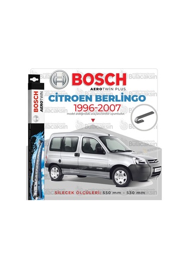 Citroen Berlingo Muz Silecek Takımı 1996-2007 Bosch Aerotwin
