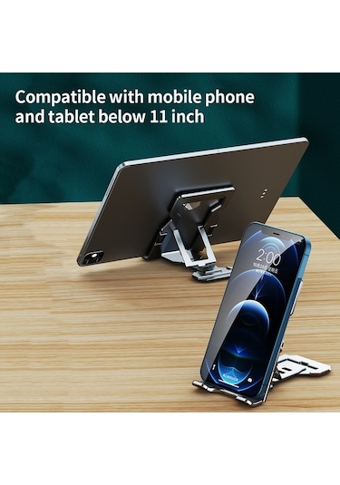 Novahub 5 Kademeli Ayarlanabilir Alüminyum Telefon & Tablet Desteği - Taşınabilir Katlanır Stand