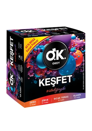 Okey Keşfet Prezervatif 45'li