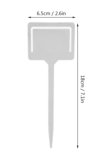 Xiyyadms 20 Adet Pvc Bahçe Bitki Etiketi - Su Geçirmez Yeniden Kullanılabilir Fidan/çiçek Pot Etiketleri Beyaz
