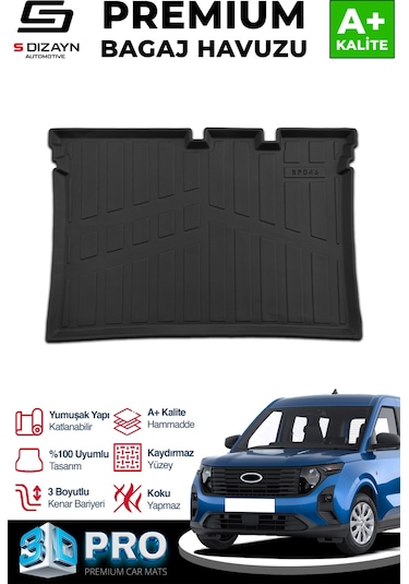 S-dizayn Ford Courier 3d Pro Bagaj Havuzu 2024 Üzeri A+ Kalite