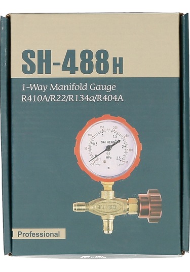 Kosona Otomotiv Klima Soğutucu Basınç Ölçer, Güvenlik Valfli Metal+gümüş Hortum, Soğutucu Dolum Testi, 0-250psı Aralığı