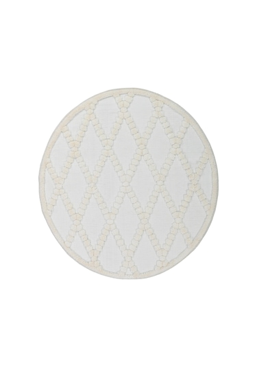 Madu Yumuşak Yuvarlak Krem Halı Çocuk Odası, Oturma Odası, Mutfak Ve Antre Halısı Krem