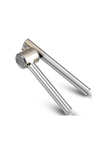 304 Paslanmaz Çelik Ağır Hizmet Tipi Sarımsak Presi, Kolay Sıkma Ve Temizleme, Paslanmaz 1 Adet Siyah