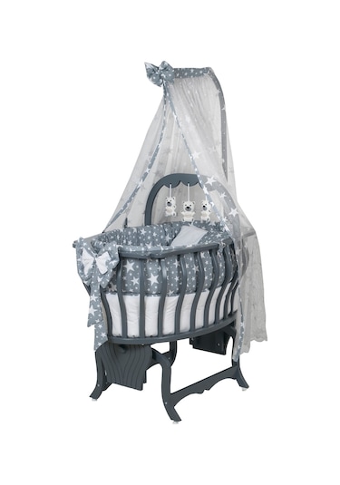 Setaymobilya Beşik, Hünkar Mdf Sallanan Beşik + Uyku Seti - Setay