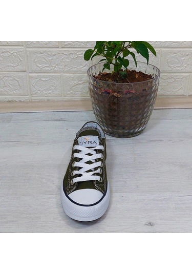 Fiyra 554 Haki Kısa Unisex Sneaker Keten Spor Ayakkabı 001