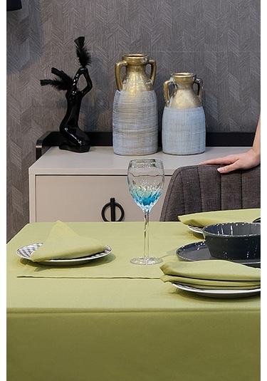 Dream Kumaş Peçete Modelleri Leke Tutmaz Kumaş Peçete Çeyiz Seti 6lı Paket Fıstık Yeşil