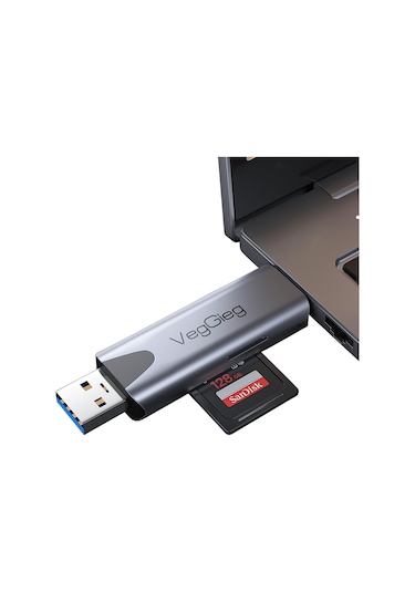 VegGieg Type-c ve Usb 2.0 SD Micro SD TF Kart Okuyucu