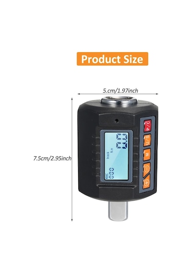 Tongxida Enc-340 Dijital Tork Ölçer Anahtarı, Sesli, 4 Ünite, 1/2'' Sürücü, 3/8''&1/4'' Adaptörler İçerir