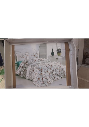 Eflatun Çift Kişilik Nevresim Takımı Zarif Renkli