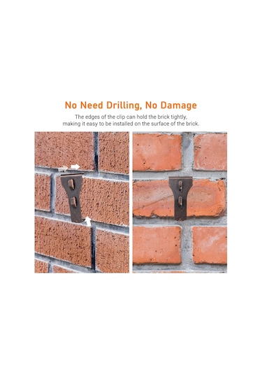 Moveevo 10 Adet Metal Tuğla Kanca Klipsi - Delme Yok, 60-70mm Uyumlu,节日/parti Dekorasyonları İçin Sık Tutucu仿古铜 Rengi
