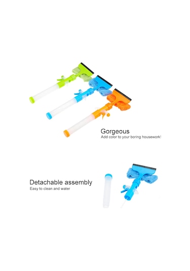 Sones Çok İşlevli Çift Taraflı Temizleme Kazıyıcı Ev Aleti Sprey Su Fırçası Cam Kazıma Aleti Temizleyici Turuncu