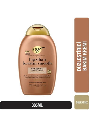 Organix Brazilian Keratin Smooth Düzleştirici Saç Bakım Kremi 385 Ml