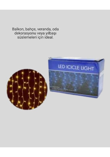 Saçaklı 4 Metre Perde Led