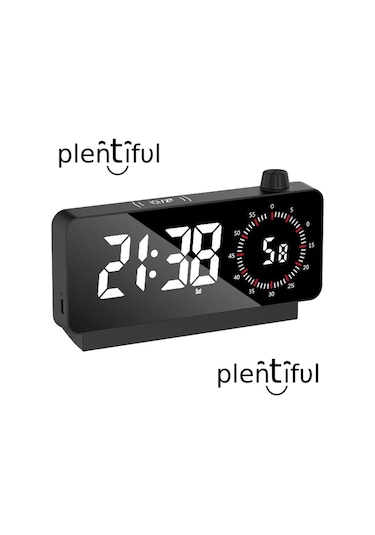 Plentiful Aynalı Led Ekranlı Saat , Çalar Saat
