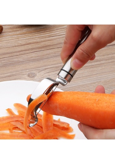 Paslanmaz Çelik Soyucu Meyve Bıçağı Planer Çok Fonksiyonlu Mutfak Sıyırıcı Patates Soyma Bıçağı Üçgen Planlayıcı , Boyut:üçgen Planlayıcı Diğer