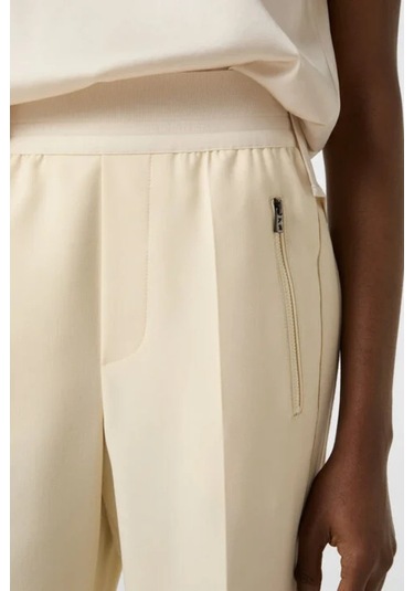 Bogner Ilvy Jersey Logo Bel Detaylı Kadın Pantolon Bej