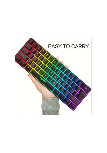 Fastbuy Pc Oyuncuları İçin Mini Rgb Kablo Klavye, Mekanik Klavye