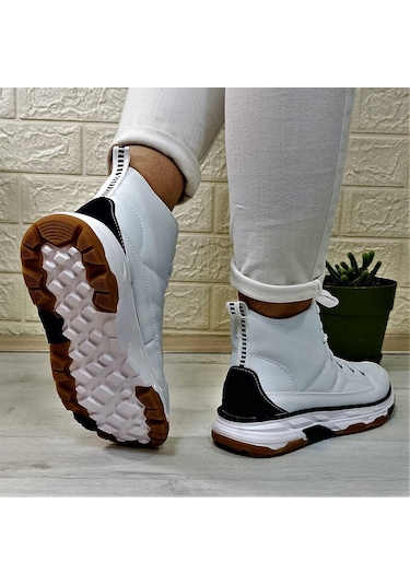 Kinetix Vıole Pu Beyaz Kalın Tabanlı Hafif Rahat Spor Bot Beyaz
