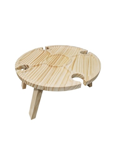 Didadodo Pratik Ahşap Katlanır Mini Piknik Masası - Cam Tutuculu Plaj, Bahçe Partisi, Tekne Ve Kamp İçin Çok Renkli Çok Renkli