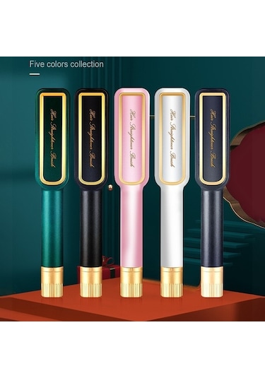 Venturemart Eu Plug Hot Combs Anti-haşlanma Saç Düzleştirici Fırça Seramik Bukle Makinesi Elektrikli Fır