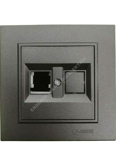 Makel Karea 2 Li Boş Data Prizi + Çerçeve Füme