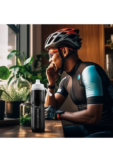 Rockbros Bt65-1 670Ml Pp5+Silikon Yalıtımlı Su Şişesi Bisiklet Sıkma Tipi Su Bardağı Bpa Içermez Fda Sertifikası Yok - Mor