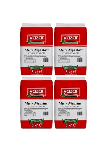 Yazar Mısır Nişastası 5 Kg X 4 Paket