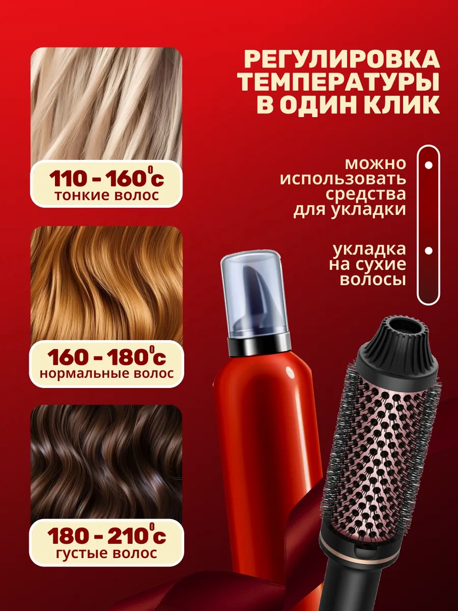 Saç Şekillendirme İçin Elektrikli Fırça Çok Amaçlı Yöntem 329390592 Siyah