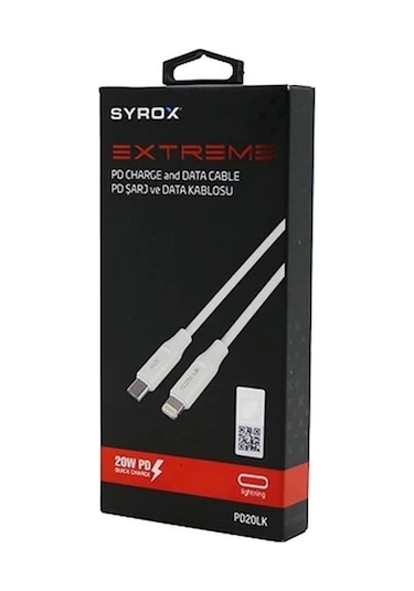 Syrox PD20LK 20 W Lightning Şarj Ve Data Kablosu