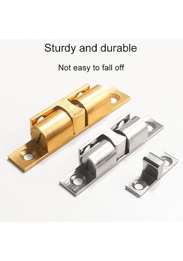 2 Adet Kabine Manyetik Yaylı Toka Bilyalı Kapı Enayi, Stil: Orta Altın Diğer