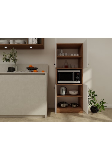 Perge Mikrodalga Dolabı Marbella Kiraz-beyaz