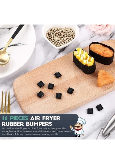 Ulzyvf Tepsisi Tamponları, Siyah Kauçuk Kapak İçin Hava Hava Fritözü Fritözü Çizilmez Xm Siyah