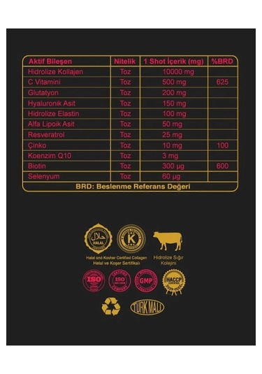 Dr. Sammy's Collagen Impact Plus Hidrolize Sığır Kolajeni 30 Shot