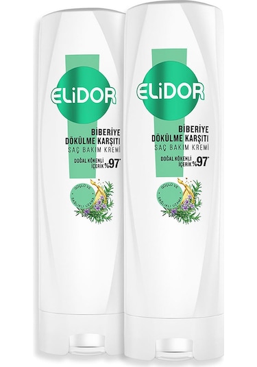 Elidor Biberiye Dökülme Karşıtı Saç Bakım Kremi 2 x 350 ML