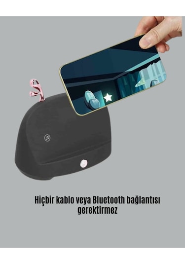 Taşınabilir Kablosuz Telefon Tutucu Ve Bluetooth Hoparlör Kompa