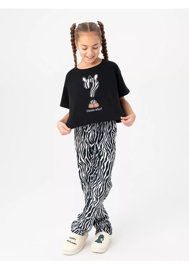 Sofia Trikotaz Pyjama %100 Pamuk 245045165 Siyah