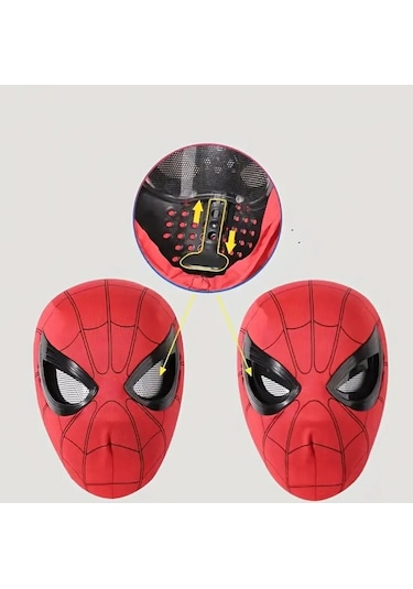 Spider-man Maskesi Örümcek Adam Maskesi- 3d Hareketli Göz Özellikli