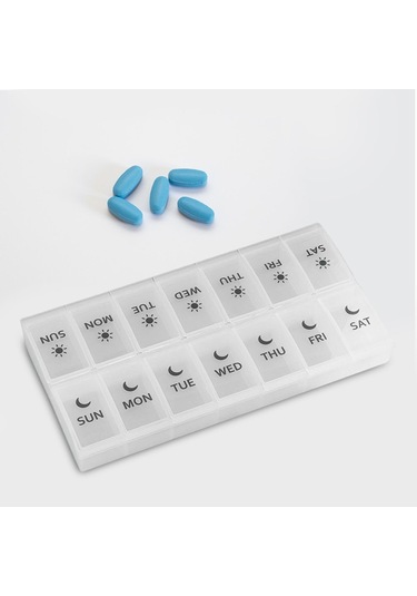 Suntek 14 Bölme Hap Düzenleyici 7 Gün Cep Çantası Seyahat Diğer