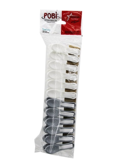 12pcs Yaysız Plastik Mandal Çok Renkli