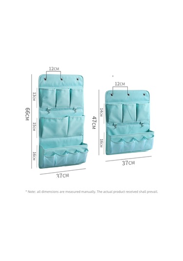 Springsun Duvar Monteli Kumaş Depolama Çantası - Yatak Başı, Kapı Arkasında Telefon Ve Küçük Eşyalar İçin 2 Katlı Siyah Organizatör Dormitory & Ev