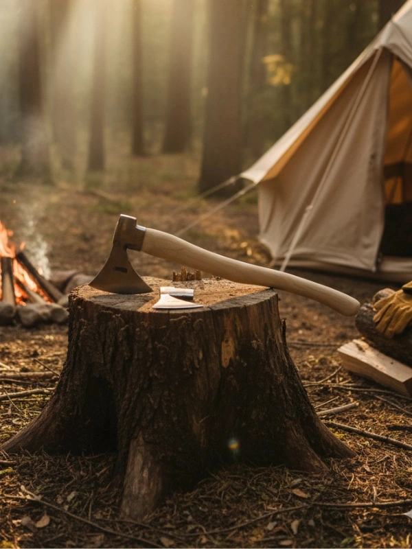 Profesyonel Odun Yarma Baltası / Kamp Baltası - Tam Dövme Çelik - Uzun Sap