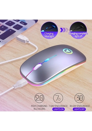 Prestigegoods Yındıao A2 Şarj Edilebilir Sessiz 2.4g Kablosuz Oyun Mouse, Pembe Altın, 110x60x25 Mm, 300mah, 1000-1600 Dpı A2