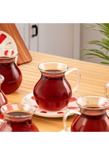 Perotti 17899 Filiz 12 Parça 6 Kişilik Çay Seti Çay Takımı 210 Ml Renkli