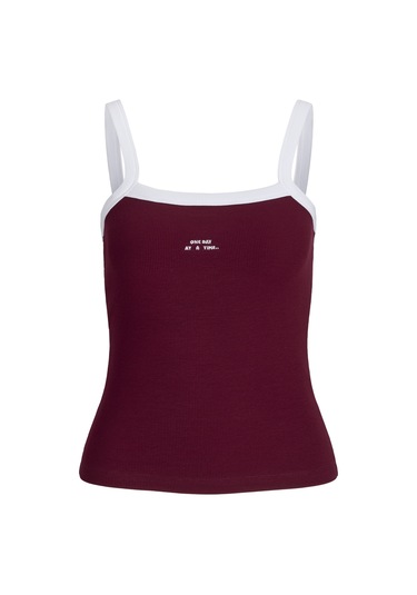 Streç Kalip Nakis Islemeli Kare Yaka Bluz - Fifi - 12276337 Cabernet