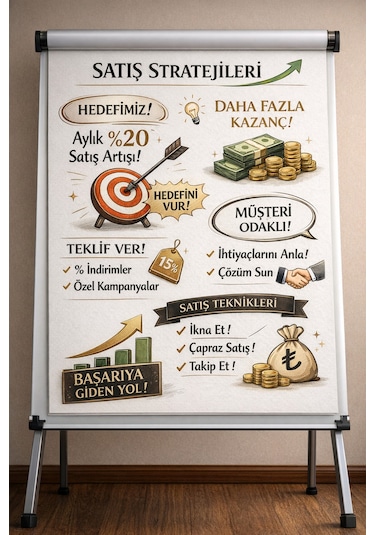 64x90 Cm Flipchart Kağıdı Askısız Düz Toplantı Ve Sunum Kağıdı 1 Adet