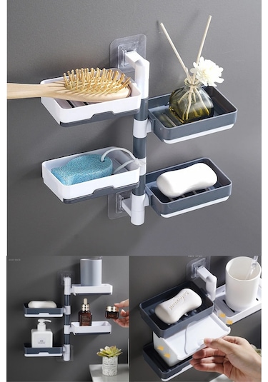 4 Katlı Pratik Katmanlı Banyo Organizer Standı Fonksiyonel Banyo Düzeni Diğer