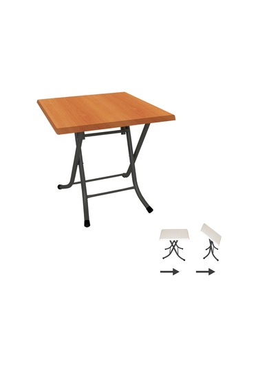 Beymobilya Klasik Katlanır Werzalit Kare Tabla Masa (70X70) (532599202)