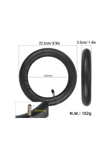 Yuntech01 9 Numara Kaykay F20/f25/f30/f40 İçin 10 İnç 10 2.125 Kalınlastırılmış Dayanıklı Lastik Seti Dış Lastik + İç Lastik Çok Renkli