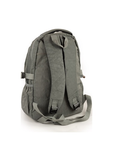 571 Krinkıl / Klinkır Su Geçirmez Hafif Çok Gözlü Orta Boy Okul, Spor, Tablet, Sırt Çantası Gri 3d